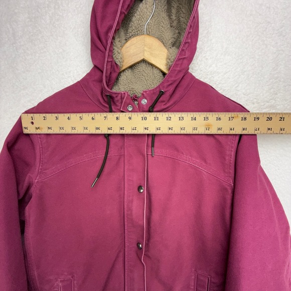 Carhartt Sandstone Berkley Jacket Sherpa Lined Women Medium 100657 654 Raspberry - Picture 8 of 16